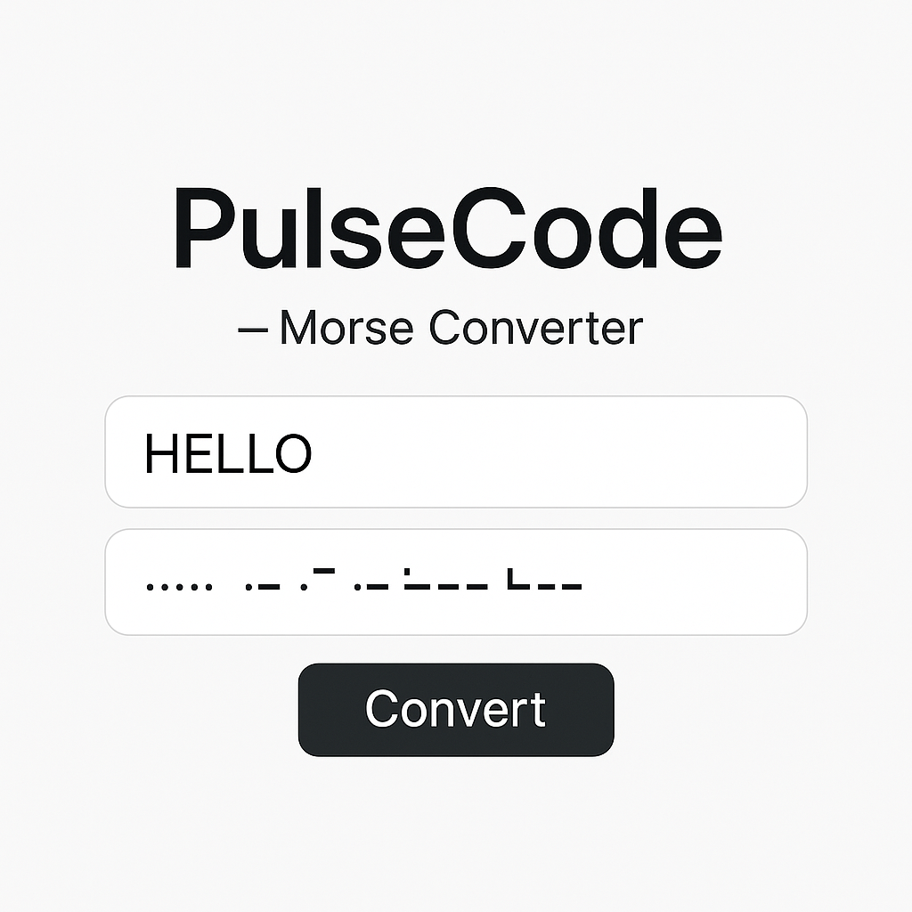 PulseCode — Morse Converter