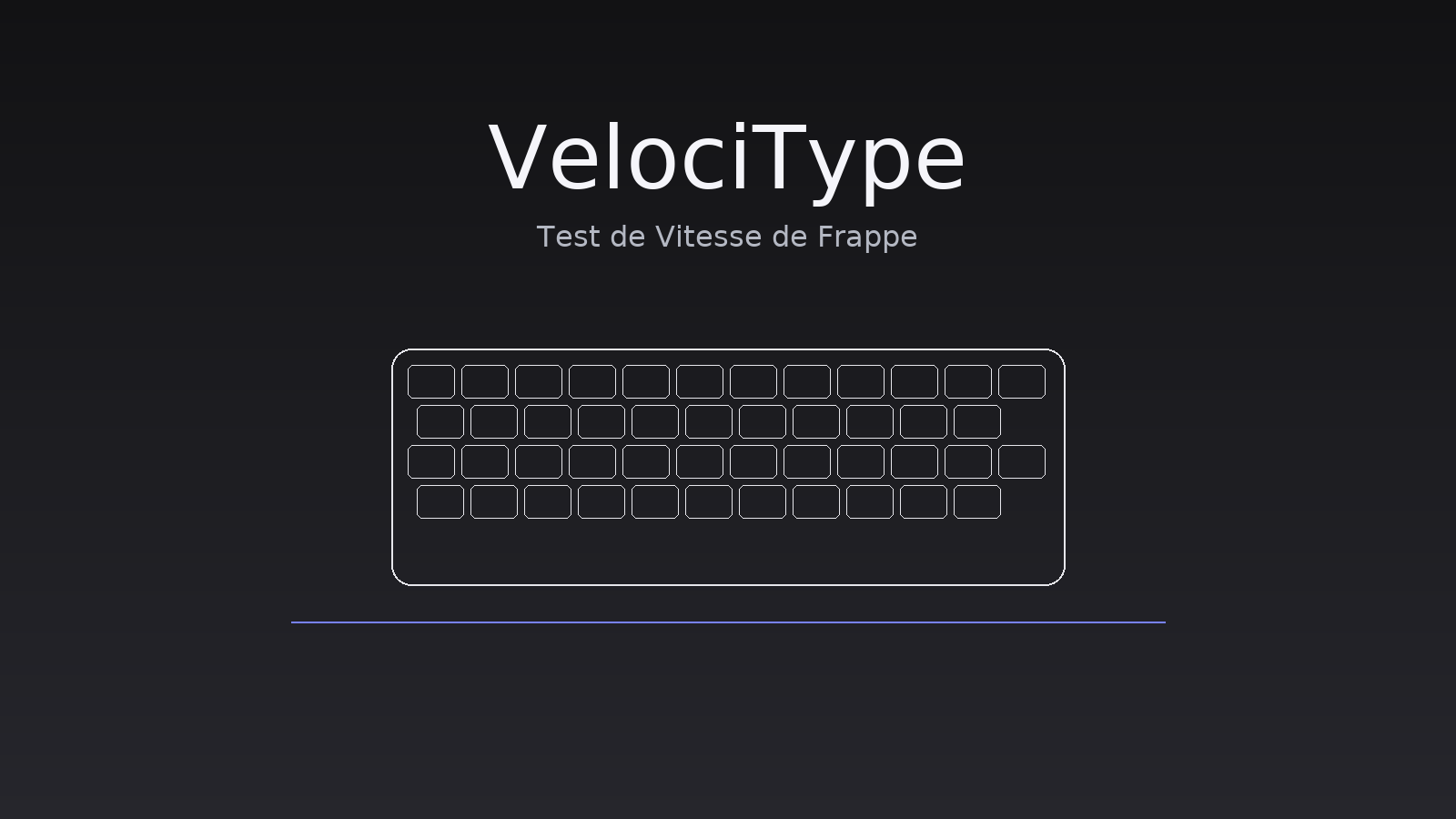 VelociType — Test de Vitesse de Frappe